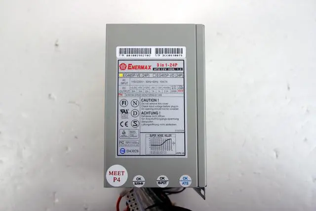Alt view image 3 of 7 - ENERMAX EG465P-VE 24P 460 W ATX Power Supply