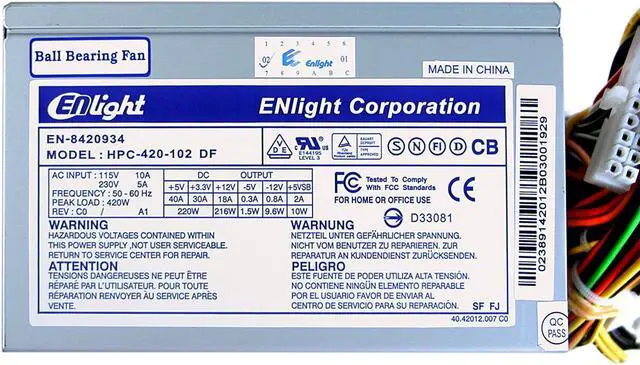 Alt view image 2 of 4 - Enlight EN-8420934 420 W ATX Power Supply