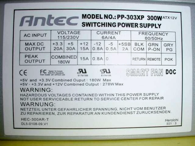 Antec PP303XP 300 W Power Supply - Newegg.com