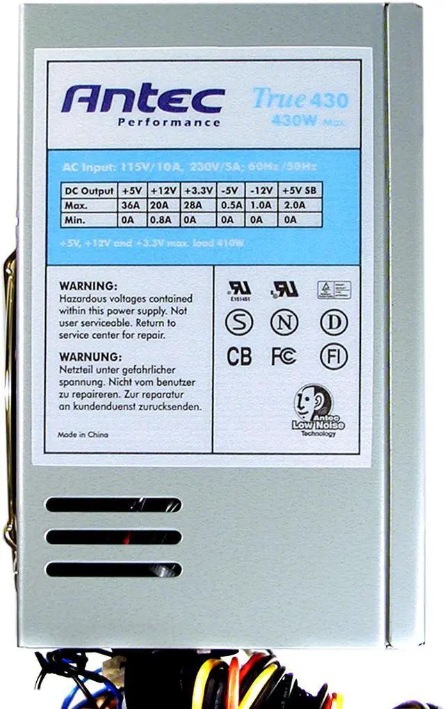 Alt view image 2 of 6 - Antec TRUE430 430 W ATX Power Supply
