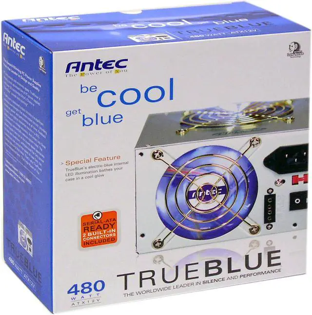 Alt view image 8 of 8 - Antec TruePower TRUEBLUE 480 480 W ATX12V Power Supply
