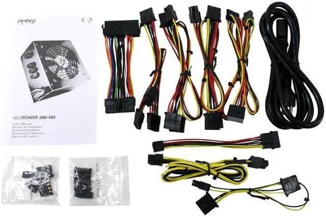 Alt view image 4 of 7 - Antec NEOPOWER 480 480 W ATX12V v2.0 Modular Active PFC Power Supply