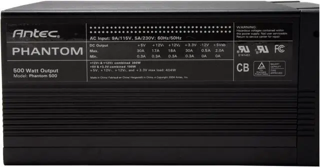 Alt view image 3 of 6 - Antec Phantom 500 500 W ATX12V Power Supply