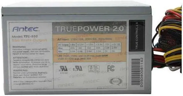 Alt view image 3 of 7 - Antec TruePower 2.0 TRUECONTROL II-550 550 W ATX12V 2.01 SLI Certified CrossFire Ready Power Supply