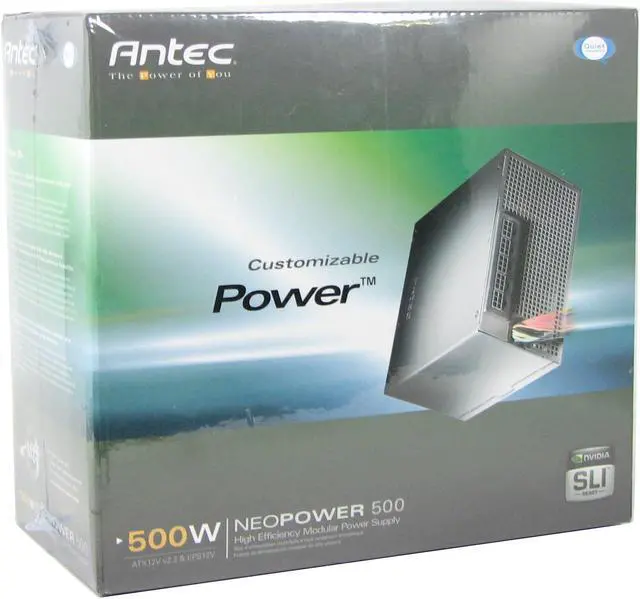 Alt view image 8 of 8 - Antec Neo Power 500 500 W ATX12V SLI Certified CrossFire Ready Modular Active PFC Power Supply