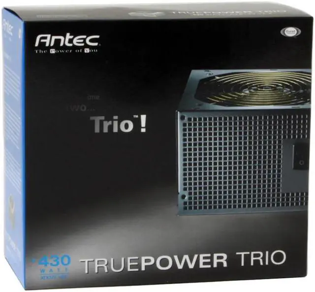 Alt view image 8 of 8 - Antec True Power Trio TP3-430 430 W ATX12V Active PFC Power Supply with Three 12V Rails