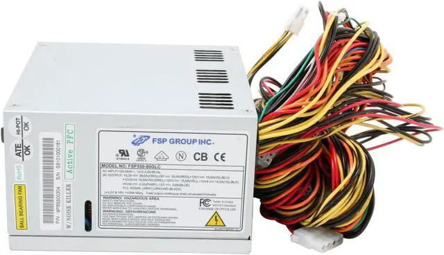Alt view image 3 of 9 - FSP Group FSP550-80GLC-R 550W ATX 2.01/ EPS12V SLI Certified CrossFire Ready Active PFC Power Supply