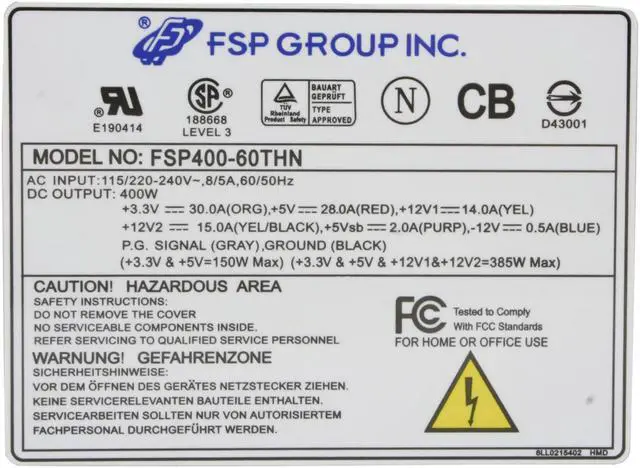 Alt view image 4 of 13 - FSP Group CB700-60THNX3 400W+300W ATX SLI Certified CrossFire Ready Power Supply Combo