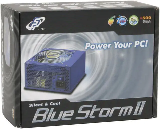 Alt view image 7 of 7 - FSP Group Blue Storm II 500 W ATX 2.2 SLI Ready Active PFC Power Supply compatible with Core i7