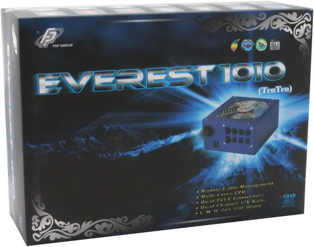 Alt view image 13 of 13 - FSP Group Everest 1010 1000 W ATX12V V2.2/EPS V2.91 SLI Ready CrossFire Ready Modular Active PFC Power Supply