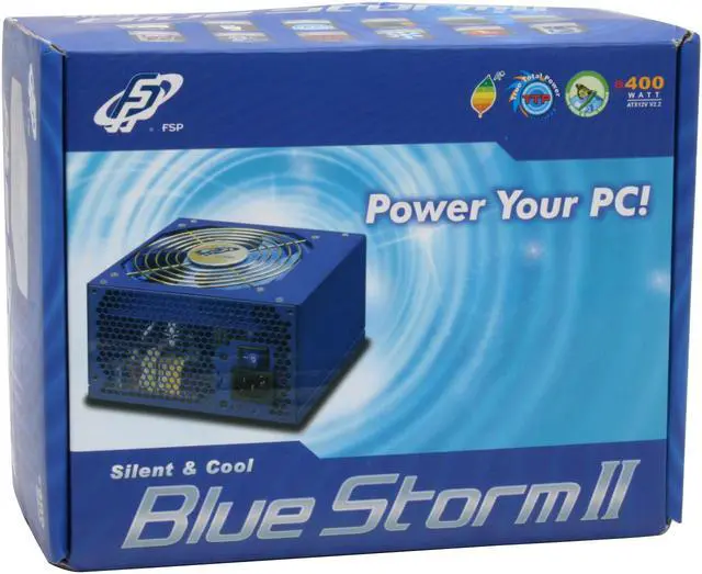 Alt view image 10 of 10 - FSP Group Blue Storm II 400 400 W ATX 2.2 Active PFC Power Supply