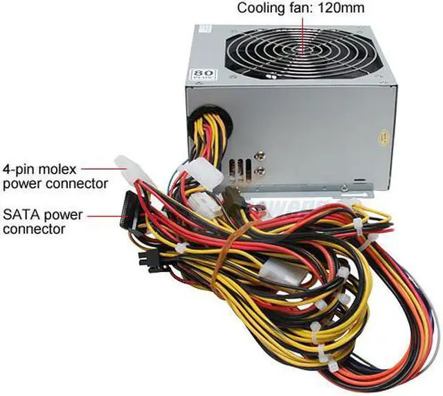 Alt view image 4 of 7 - FSP Group FSP500-60GLN(80) 500 W ATX12V Ver.2.2 / EPS V2.91 80 PLUS Certified Active PFC Power Supply - OEM