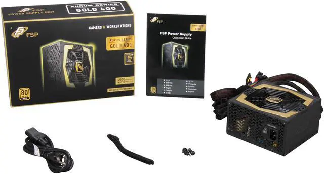 Alt view image 7 of 7 - FSP Group AURUM GOLD 400W (AU-400) ATX12V /EPS 12V 80PLUS GOLD Certified Power Supply with Intel Hawell Ready