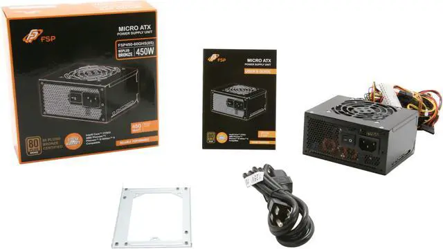 Alt view image 7 of 7 - FSP Group FSP450-60GHS(85)-R1 450W Micro ATX12V / SFX12V 80 PLUS BRONZE Certified Active PFC Power Supply with Intel Haswell Ready