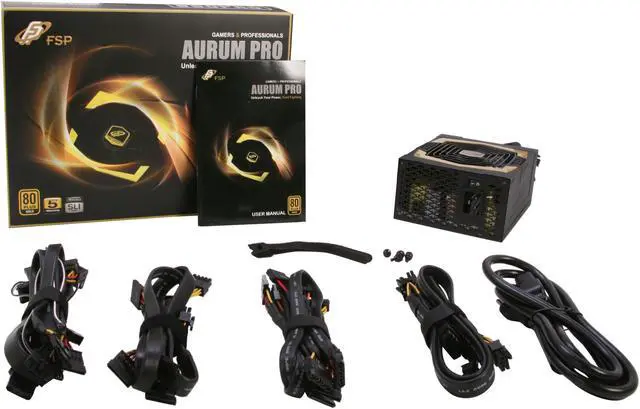 Alt view image 8 of 7 - FSP Group AURUM PRO 850W (AU-850PRO) ATX12V2.92 SLI Certified 80 PLUS GOLD Certified Single 12V Rail Modular Power Supply Compatible with Intel Haswell Certified