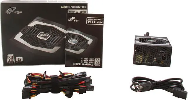 Alt view image 7 of 7 - FSP Group AURUM 92+ Series PT-450M 450W ATX12V / EPS12V SLI Ready CrossFire Ready 80 PLUS PLATINUM Certified Modular Active PFC Power Supply