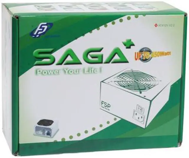 Alt view image 10 of 10 - FSP Group SAGA+ 450R 450 W ATX12V v2.2 Power Supply