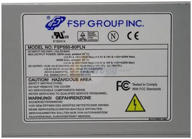 Alt view image 2 of 6 - FSP Group FSP550-60PLN 550 W EPS12V Active PFC Power Supply