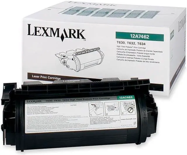 Main image of Lexmark 12A7462 High Yield Return Program Toner Cartridge - Black