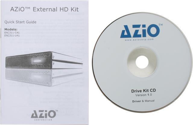 Alt view image 6 of 7 - AZiO Aluminum Series ENC311-U41 Aluminum 3.5" IDE USB 2.0 External Enclosure