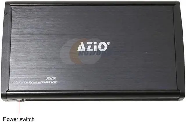 Alt view image 2 of 6 - AZiO ENC211SU31 Aluminum 2.5" Black SATA USB 2.0 & eSATA External Enclosure