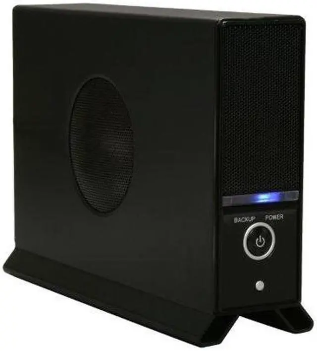 Main image of AZiO E377S31 Aluminum 3.5" Black SATA USB 2.0 External Enclosure w/oversized 3" Cooling Fan + one touch backup