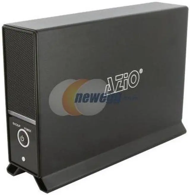 Alt view image 2 of 4 - AZiO E377S31 Aluminum 3.5" Black SATA USB 2.0 External Enclosure w/oversized 3" Cooling Fan + one touch backup