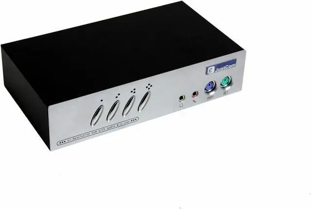 Main image of JustCom Compact JC-104A Multi-Media KVM switch W/ 2Level Audio Switching