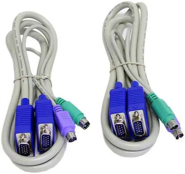 Alt view image 3 of 4 - LINKSKEY LKV-S02SK 2-Port Slim Desktop KVM Switch w/3-in-1 Combo Cables
