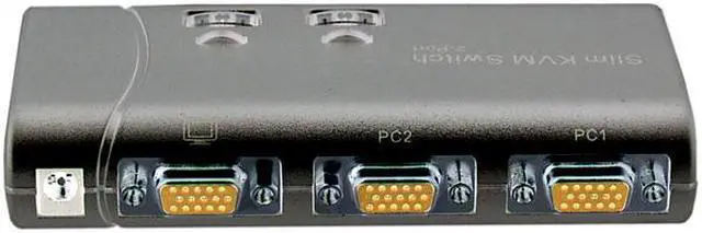 Alt view image 2 of 4 - LINKSKEY LKV-S02SK 2-Port Slim Desktop KVM Switch w/3-in-1 Combo Cables
