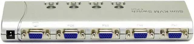 Alt view image 2 of 4 - LINKSKEY LKV-S04SK 4-Port Slim Desktop KVM Switch w/3-in-1 Combo Cables