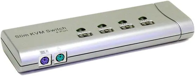 Main image of LINKSKEY LKV-S04SK 4-Port Slim Desktop KVM Switch w/3-in-1 Combo Cables