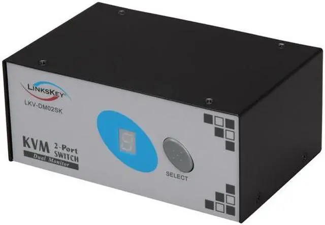Main image of LINKSKEY LKV-DM02SK 2-Port Dual Monitor PS/2 KVM Switch w/ Cables