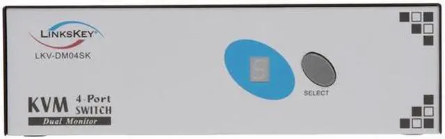 Alt view image 2 of 5 - LINKSKEY LKV-DM04SK 4-Port Dual Monitor KVM Switch w/ Cables