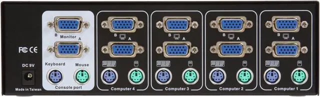 Alt view image 4 of 5 - LINKSKEY LKV-DM04SK 4-Port Dual Monitor KVM Switch w/ Cables