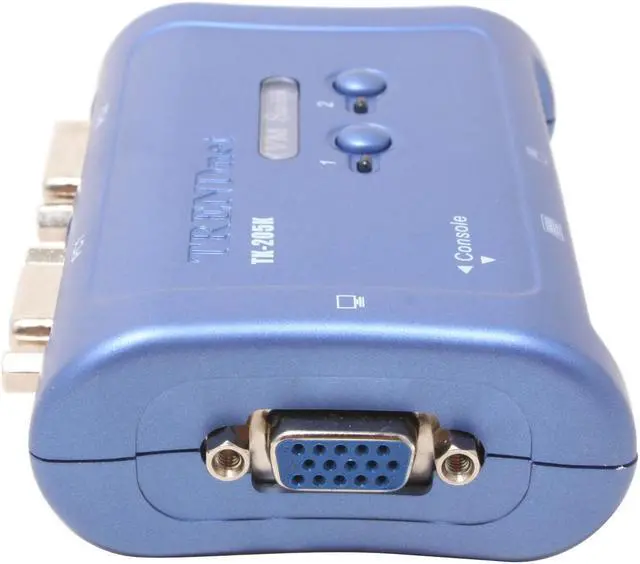 Alt view image 4 of 6 - TRENDnet TK-205K KVM Switch with Integrated Cables