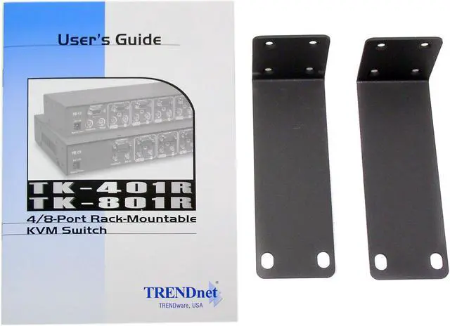Alt view image 3 of 4 - TRENDnet TK-401R 4-Port PS/2 Rack Mount KVM Switch