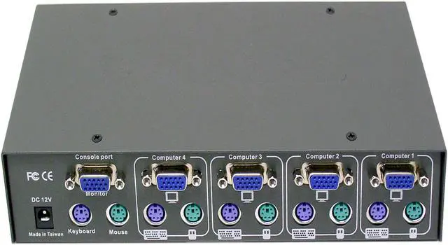 Alt view image 2 of 4 - TRENDnet TK-401R 4-Port PS/2 Rack Mount KVM Switch