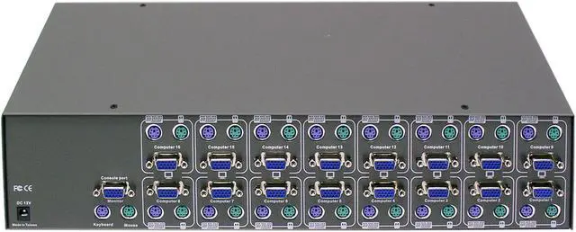 Alt view image 3 of 5 - TRENDnet TK-1601R 16-Port PS/2 Rack Mount KVM Switch