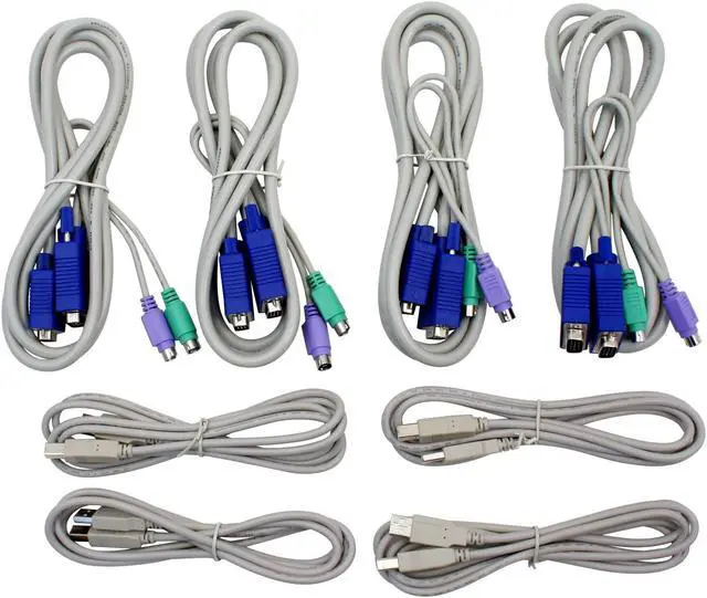 Alt view image 4 of 6 - LINKSKEY LKV-248AUSK 4-Port Desktop USB + PS/2 KVM Switch w/ Audio & Mic