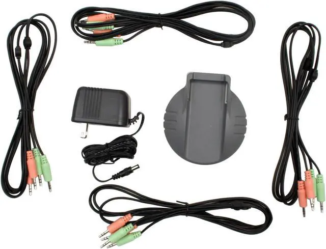 Alt view image 5 of 6 - LINKSKEY LKV-248AUSK 4-Port Desktop USB + PS/2 KVM Switch w/ Audio & Mic
