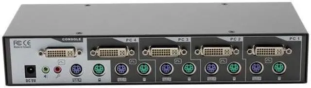 Alt view image 2 of 4 - TRENDnet TK-404KR 4-Port Rack Mount DVI KVM Switch w/ Audio