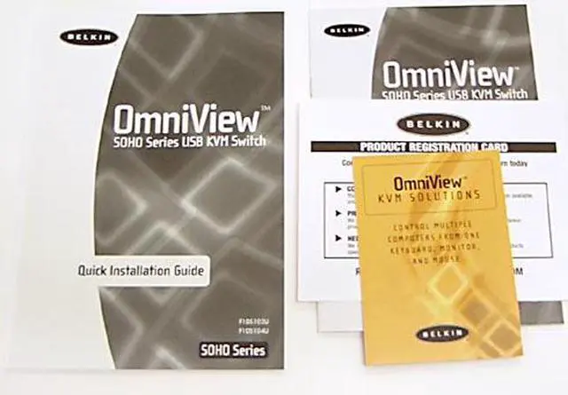 Alt view image 4 of 5 - BELKIN OmniView SOHO F1DS104U 4-Port USB KVM Switch with Audio