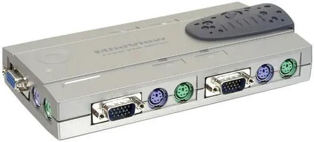 Main image of IOGEAR GCS14 4-Port MiniView Compact KVM Switch Kit w/Cables