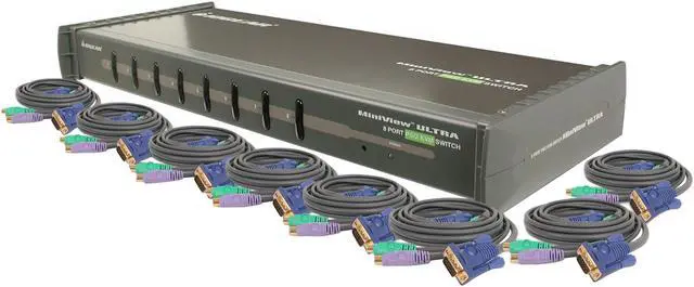 Alt view image 3 of 7 - IOGEAR GCS138KIT 8-Port KVM Switch w/cables Kit