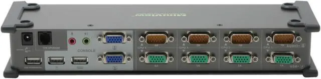 Alt view image 3 of 6 - IOGEAR GCS1744 4-Port Dual View KVM Switch w/Audio and USB Peripheral Sharing