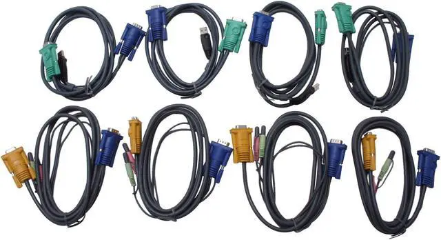 Alt view image 4 of 6 - IOGEAR GCS1744 4-Port Dual View KVM Switch w/Audio and USB Peripheral Sharing