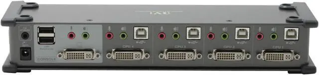 Alt view image 3 of 5 - IOGEAR GCS1764 4-Port DVI KVMP Switch USB Console, USB Peripherals, Audio