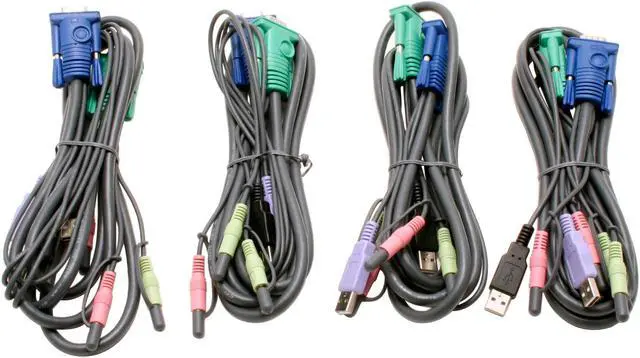 Alt view image 5 of 6 - IOGEAR GCS1774 Miniview Symphony Multi-function 4-Port KVM Switch