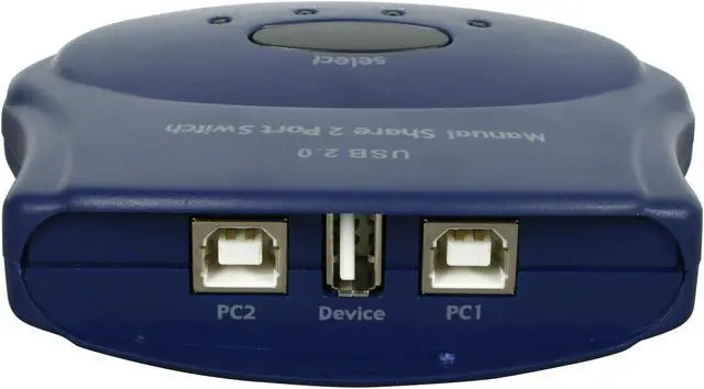 Alt view image 4 of 4 - GWC SS2115 USB 2.0 2-Port Manual Share Switch - OEM